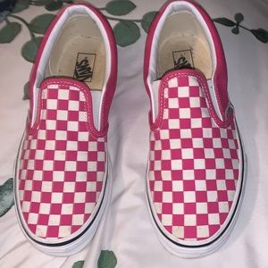 Pink checkered Vans
